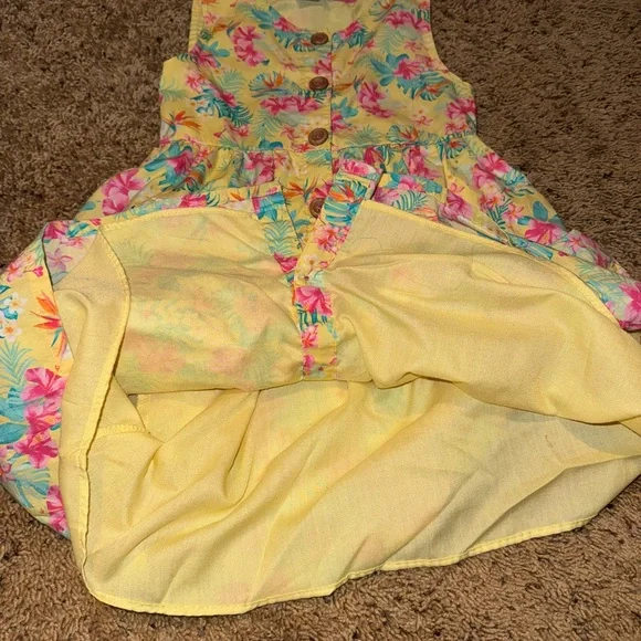Penelope Mack Yellow Floral Button-Front Sundress 6X - Picture 4 of 5